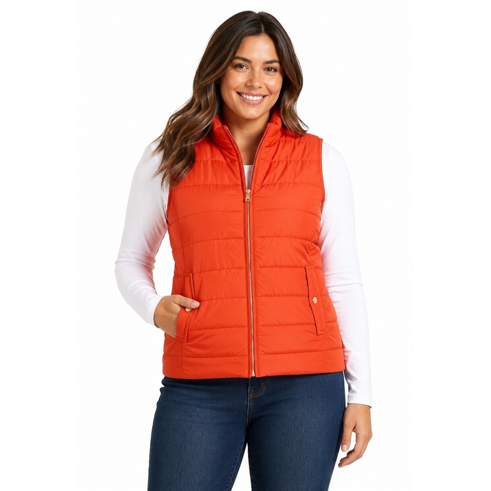 J Crew Full Zip Puffer Vest  Womens Size Large Winter Outdoors Ski Fall